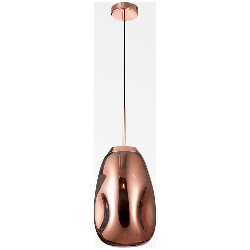 Lampa wisząca miedziana Crumpled | Szkło, E27 | Decolab24