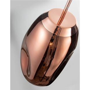 Lampa wisząca miedziana Crumpled | Szkło, E27 | Decolab24