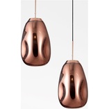 Lampa wisząca miedziana Crumpled | Szkło, E27 | Decolab24