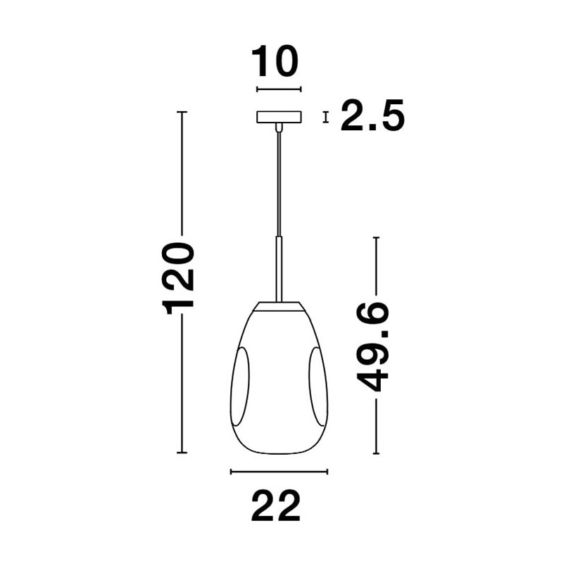 Lampa wisząca miedziana Crumpled | Szkło, E27 | Decolab24