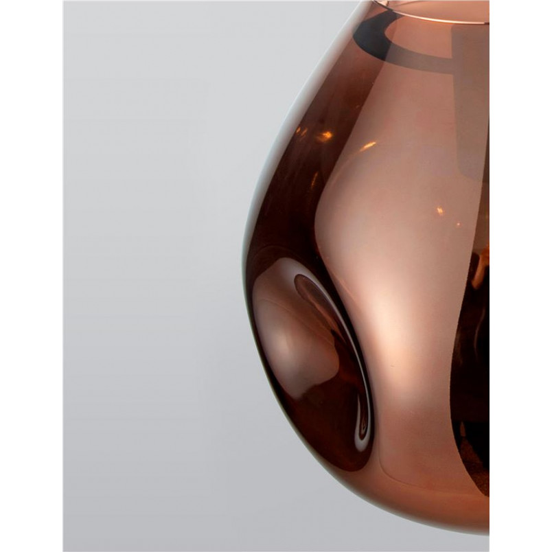 Lampa wisząca miedziana Crumpled - Decolab24 | Szkło E27