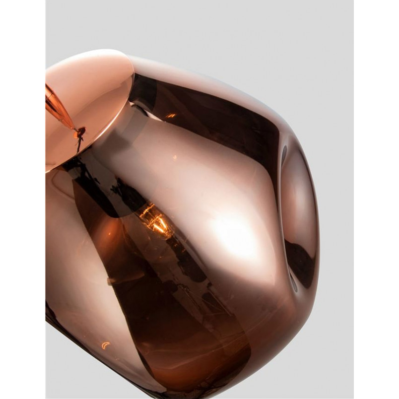 Lampa wisząca miedziana Crumpled - Decolab24 | Szkło E27