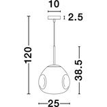 Lampa wisząca miedziana Crumpled - Decolab24 | Szkło E27