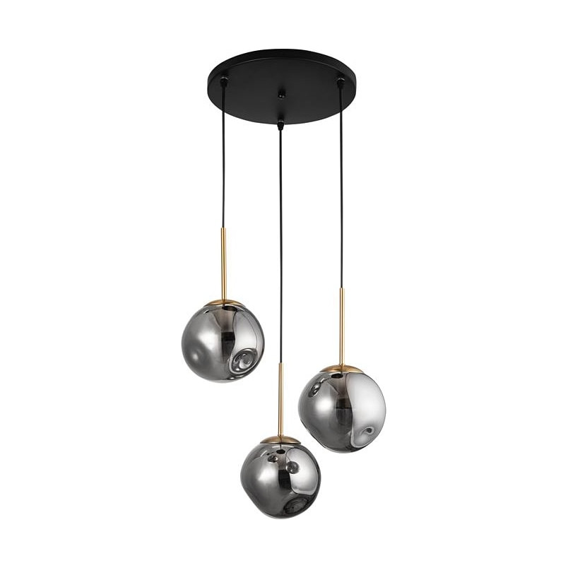 Lampa wisząca Dent - 3 szkło dymione | Decolab24