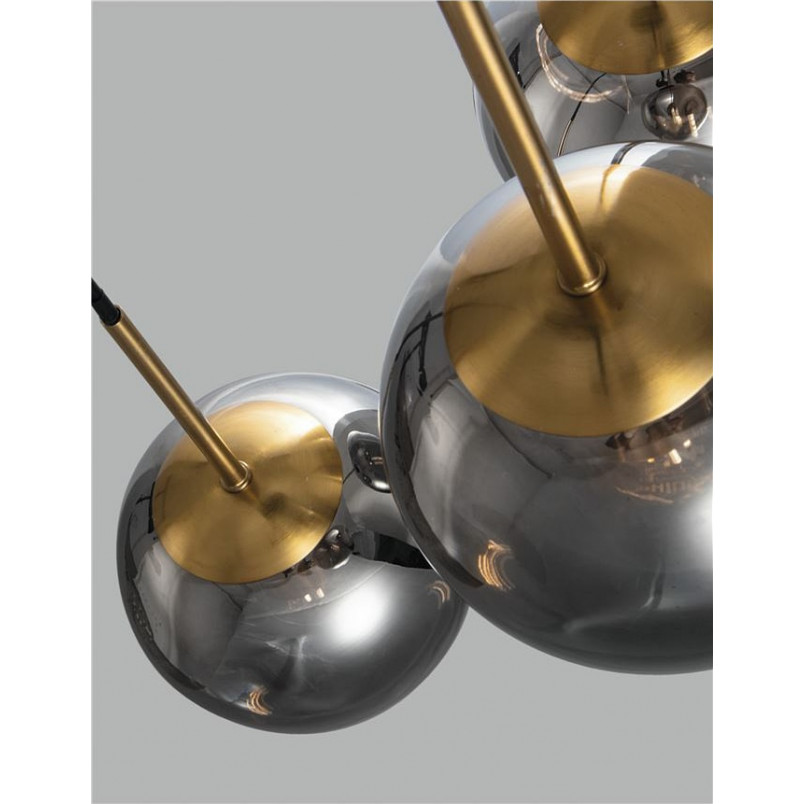 Lampa wisząca Dent - 3 szkło dymione | Decolab24