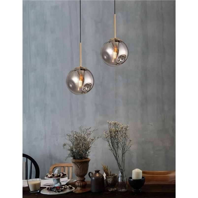 Lampa wisząca szklana kula Dent 15cm - Decolab24