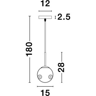 Lampa wisząca szklana kula Dent 15cm - Decolab24