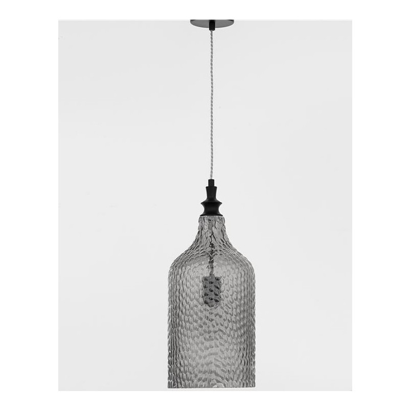 Lampa wisząca szklana Tauron | Szkło dymione, E27 - Decolab24
