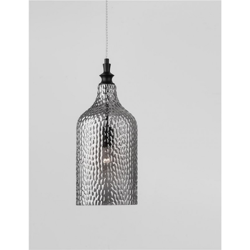 Lampa wisząca szklana Tauron | Szkło dymione, E27 - Decolab24