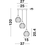 Lampa wisząca Hola | 3 punkty, szkło, biała | Decolab24