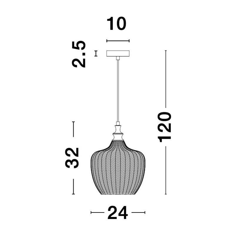 Lampa wisząca szklana niebieska Omnia 24cm | Decolab24