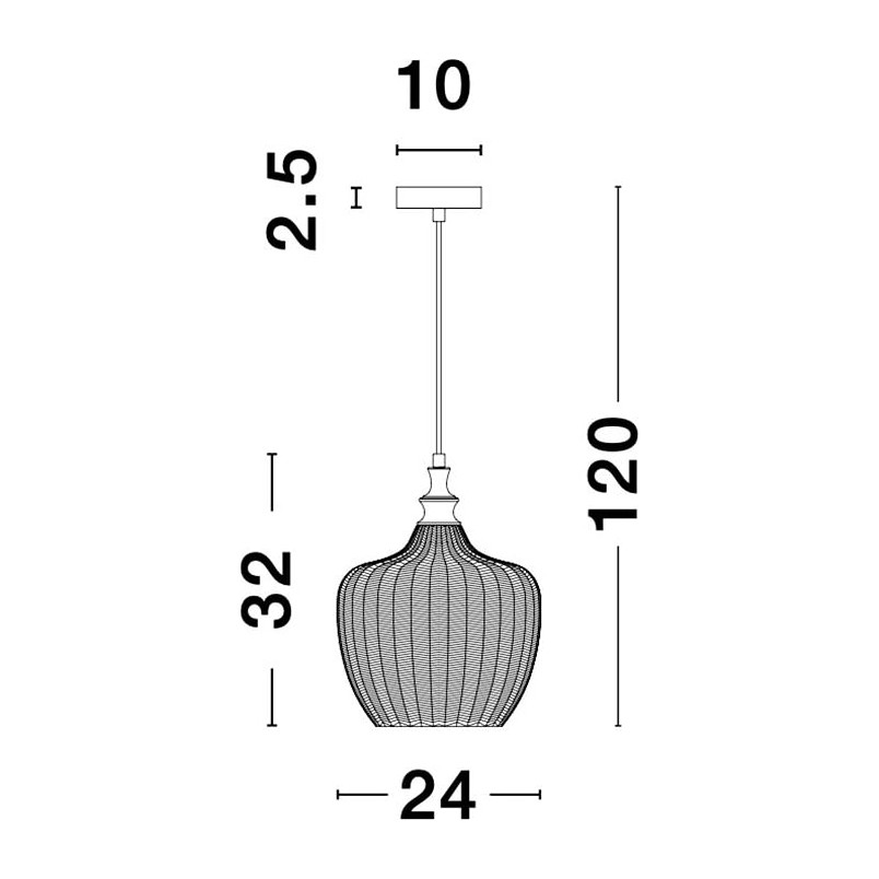 Lampa wisząca szklana Omnia 24cm - Elegancki design | Decolab24