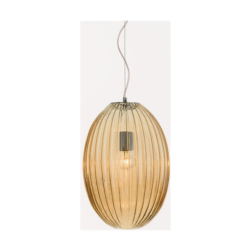 Lampa wisząca szklana bursztynowa Jong 30cm | Decolab24