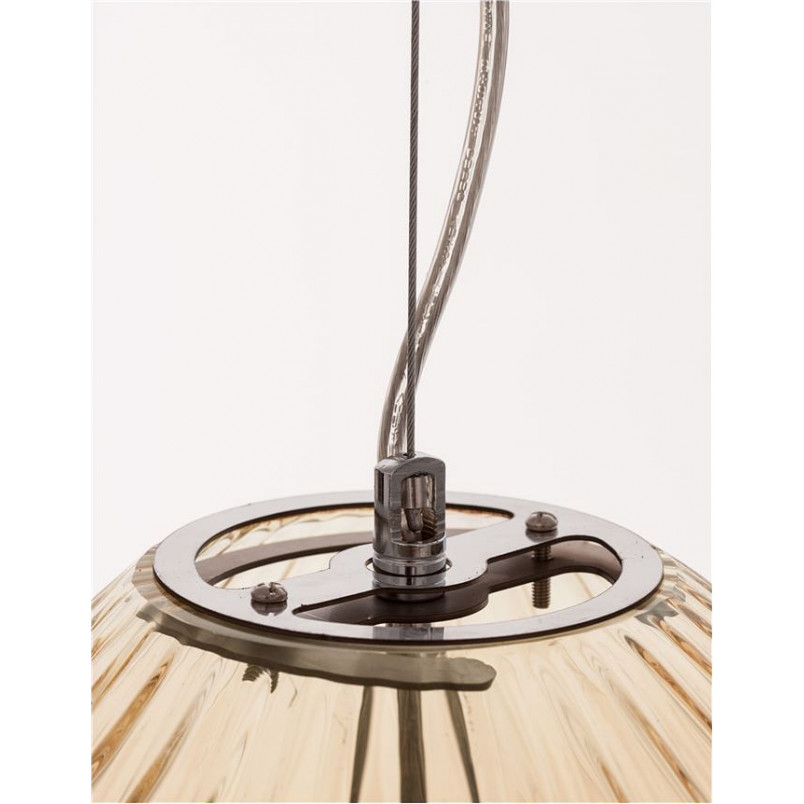 Lampa wisząca szklana bursztynowa Jong 30cm | Decolab24