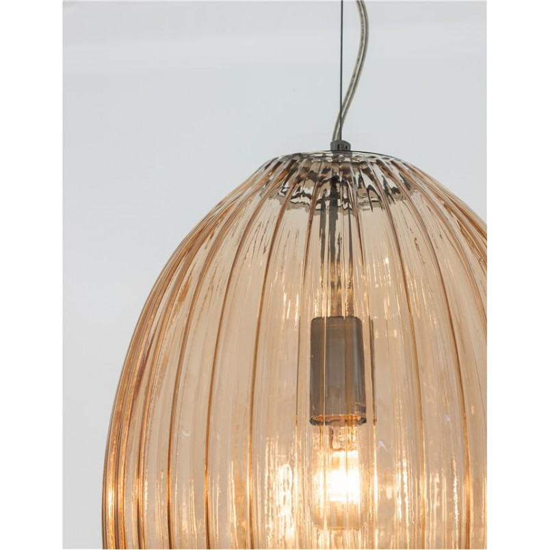 Lampa wisząca szklana bursztynowa Jong 30cm | Decolab24