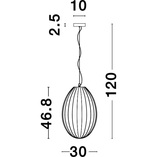 Lampa wisząca szklana bursztynowa Jong 30cm | Decolab24