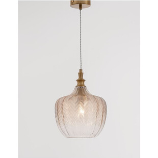 Lampa wisząca szklana Omnia | Bursztynowa | Decolab24