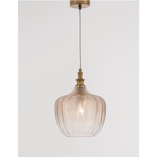 Lampa wisząca szklana Omnia | Bursztynowa | Decolab24