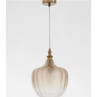 Lampa wisząca szklana Omnia | Bursztynowa | Decolab24