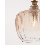 Lampa wisząca szklana Omnia | Bursztynowa | Decolab24
