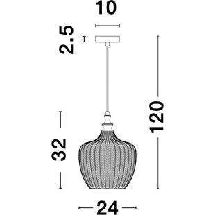 Lampa wisząca szklana Omnia | Bursztynowa | Decolab24
