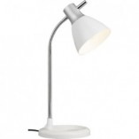 Lampa biurkowa Jan biała/srebrna Brilliant - Retro design