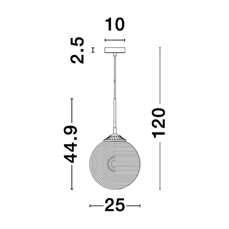 Lampa wisząca szklana Pelota 25cm - Elegancki design | Decolab24