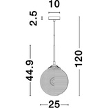 Lampa wisząca szklana Pelota 25cm - Elegancki design | Decolab24