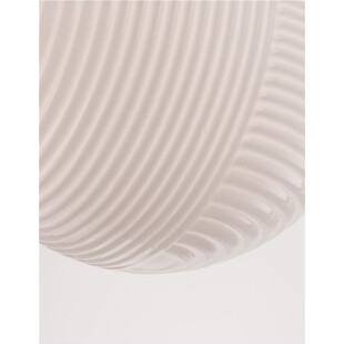 Lampa wisząca szklana glamour Pelota | Biało-mosiężna 22,5cm