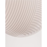 Lampa wisząca szklana glamour Pelota | Biało-mosiężna 22,5cm