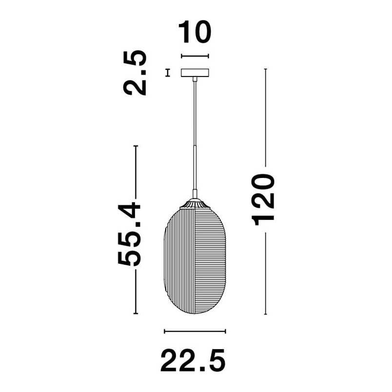 Lampa wisząca szklana glamour Pelota | Biało-mosiężna 22,5cm