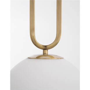 Lampa wisząca kula szklana biało-złota | Decolab24