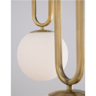 Lampa wisząca kula szklana biało-złota | Decolab24