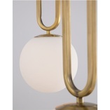 Lampa wisząca kula szklana biało-złota | Decolab24