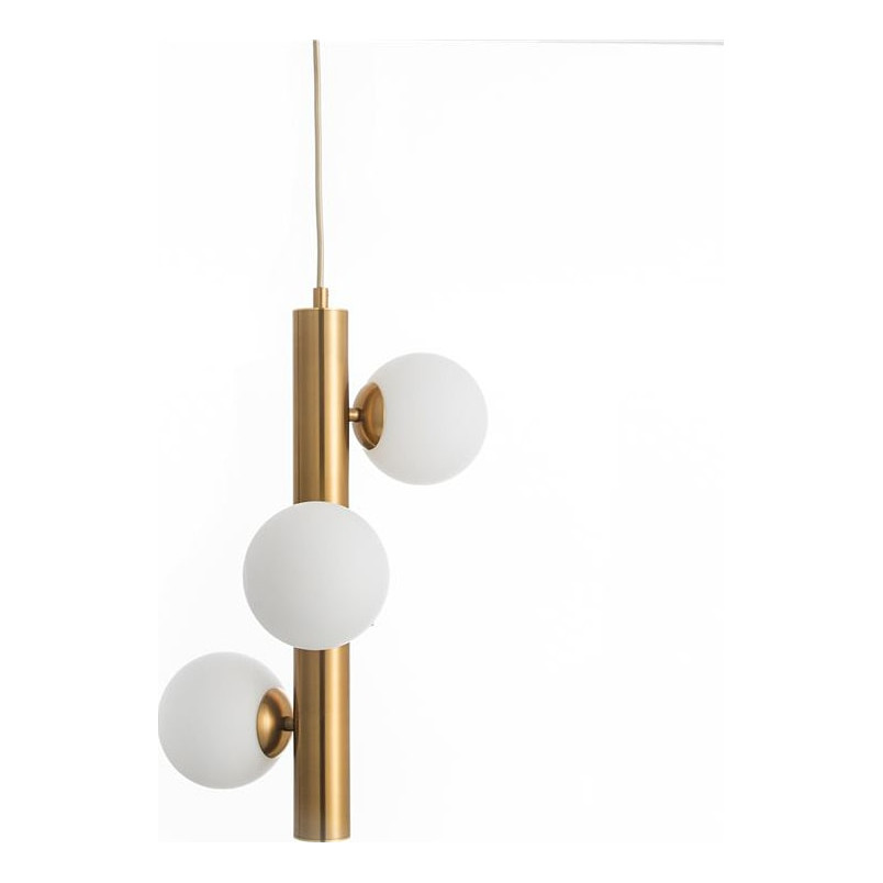 Lampa Wisząca Klein III - Białe Kule, Mosiądz | Decolab24