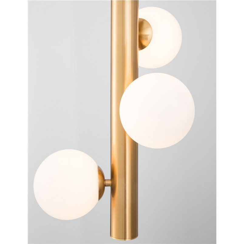 Lampa Wisząca Klein III - Białe Kule, Mosiądz | Decolab24