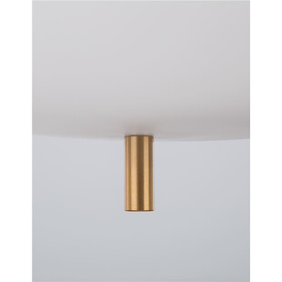 Lampa wisząca szklana glamour Tamo | Biało-mosiężna 30cm