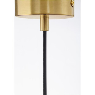 Lampa wisząca szklana glamour Tamo | Biało-mosiężna 30cm