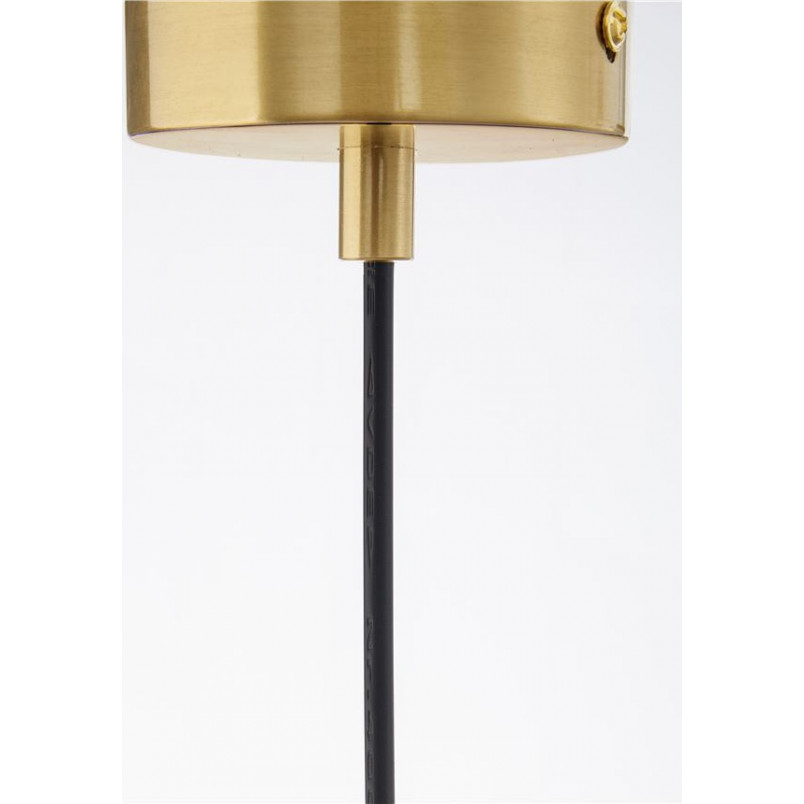 Lampa wisząca szklana glamour Tamo | Biało-mosiężna 30cm