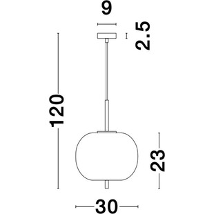 Lampa wisząca szklana glamour Tamo | Biało-mosiężna 30cm
