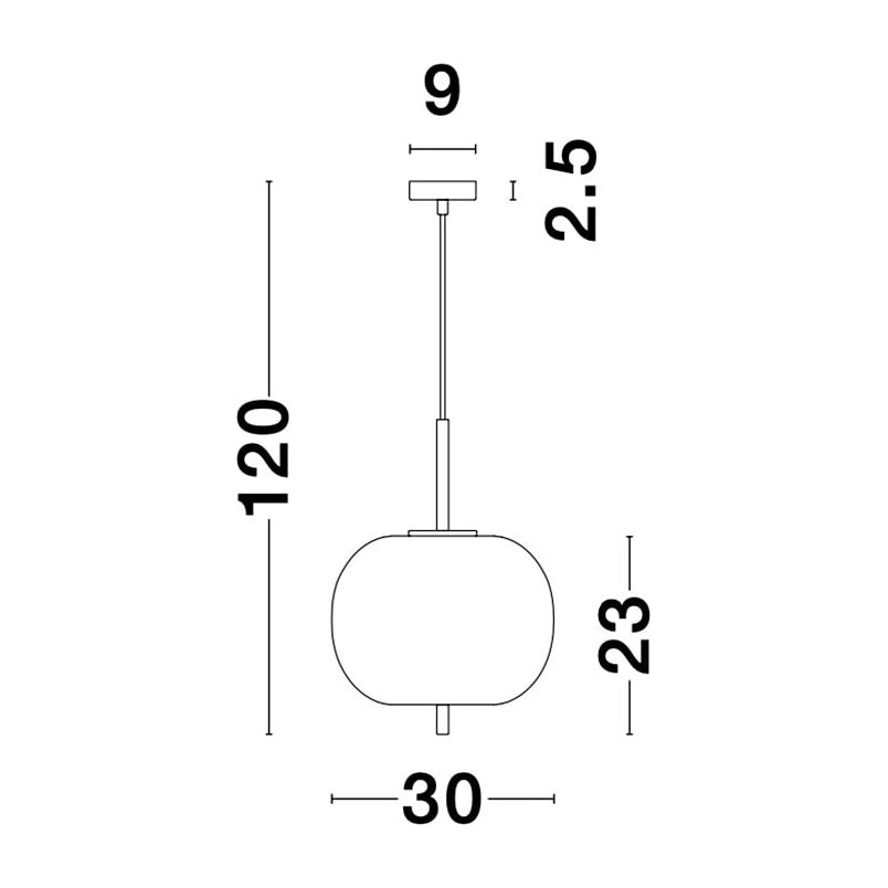 Lampa wisząca szklana glamour Tamo | Biało-mosiężna 30cm
