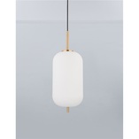 Lampa wisząca szklana biało-złota Tamo 22cm | Decolab24