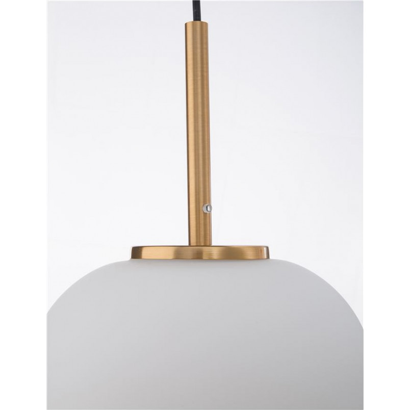 Lampa wisząca szklana biało-złota Tamo 22cm | Decolab24
