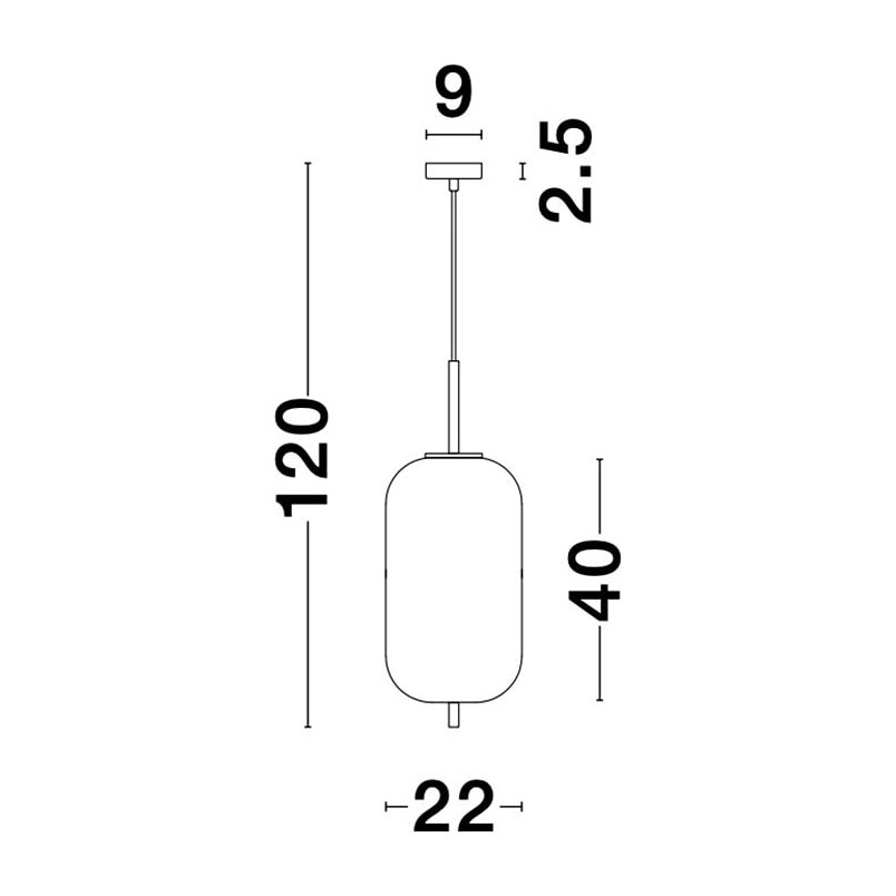 Lampa wisząca szklana biało-złota Tamo 22cm | Decolab24