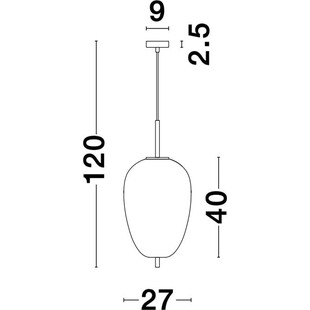Lampa wisząca szklana glamour Tamo | Biało-mosiężna 27cm