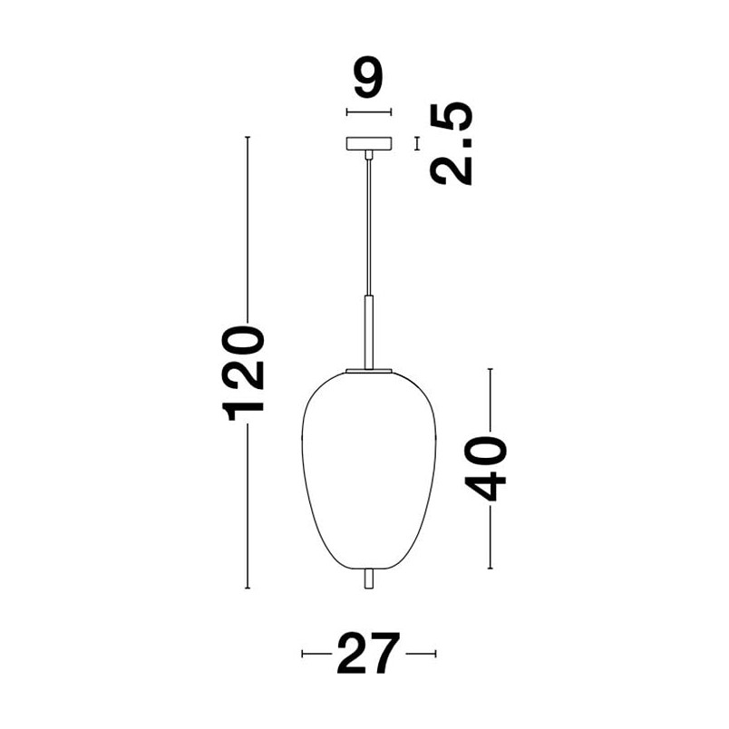 Lampa wisząca szklana glamour Tamo | Biało-mosiężna 27cm