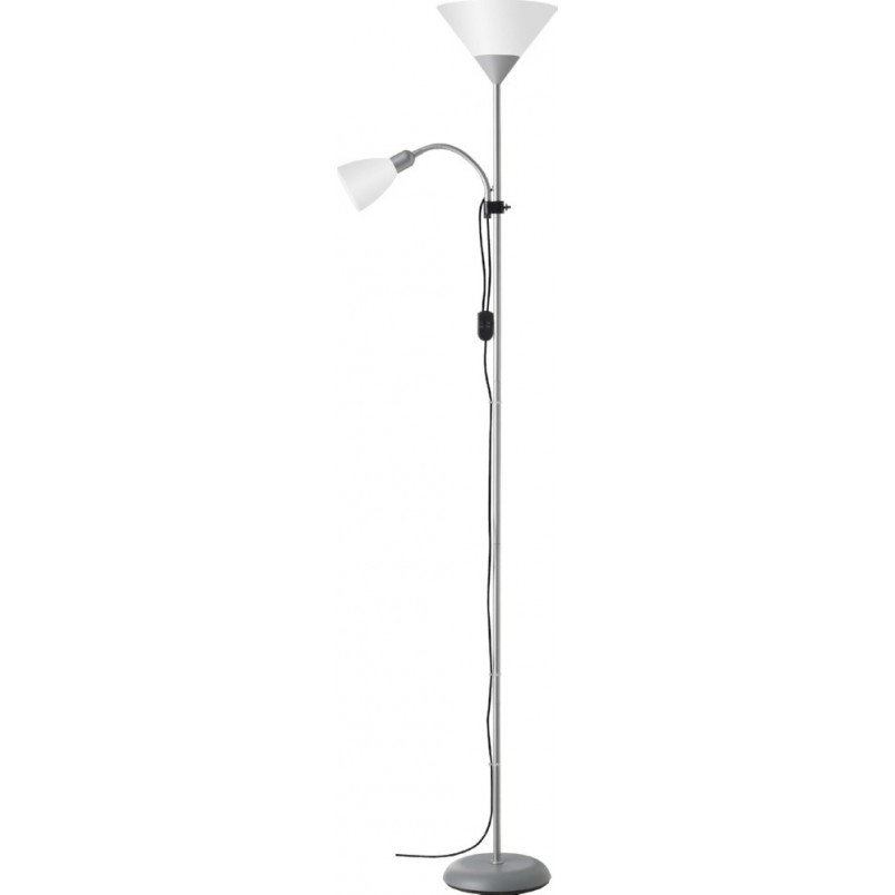 Lampa podłogowa Spari - srebrna/biała | Brilliant - Retro Design