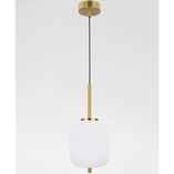 Lampa wisząca szklana Tamo | Biało-złota, glamour | Decolab24