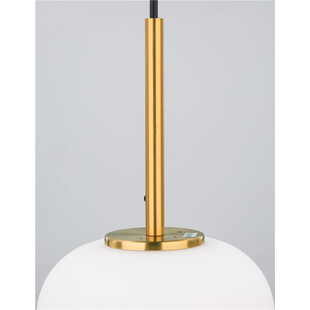 Lampa wisząca szklana Tamo | Biało-złota, glamour | Decolab24