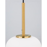 Lampa wisząca szklana Tamo | Biało-złota, glamour | Decolab24